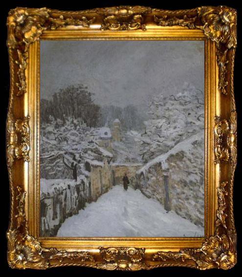 framed  Alfred Sisley Snow at Louveciennes (san21), ta009-2
